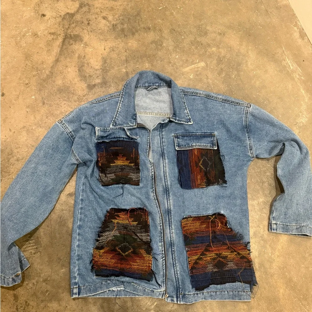 Denim Patchwork Jacket - Picture 1 of 5